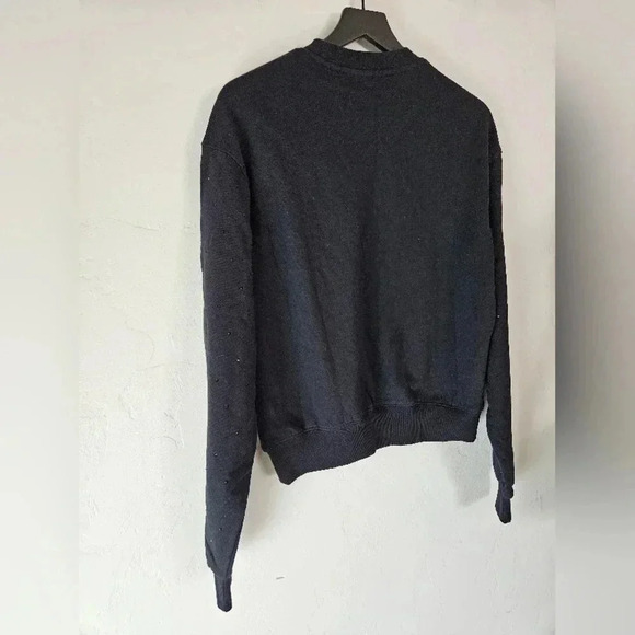 Good American Zodiac Embellished Crew Neck Sweater Capricorn NWT Black Crystals​ - Picture 15 of 15